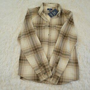 George Men's Button Down Long Sleeve Flannel Shirt Size S NWT